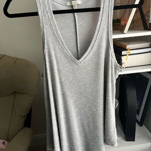 Z Supply Light Gray Ribbed Tank Top